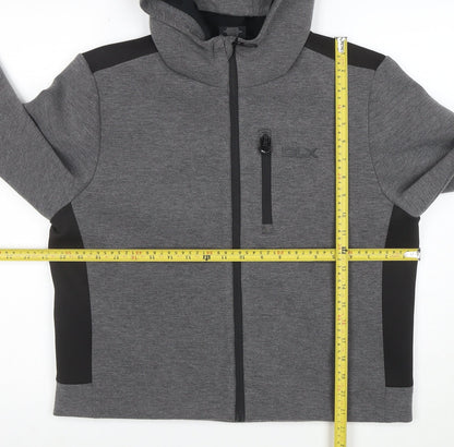 DLX Athletic Women's Grey Full Zip Hoodie XL Hooded Sportswear