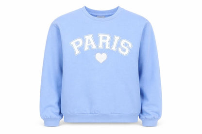 Girl2Girl Girls Blue Paris Sweatshirt 12 Years Pullover Crew Neck