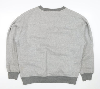 The Stronghold Men's Grey Crew Neck Sweatshirt L Cotton Blend Pullover