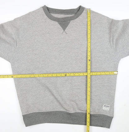 The Stronghold Men's Grey Crew Neck Sweatshirt L Cotton Blend Pullover