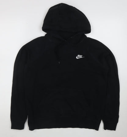 Nike Men's Black Pullover Hoodie Small Logo Sweatshirt