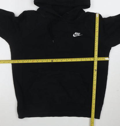 Nike Men's Black Pullover Hoodie Small Logo Sweatshirt