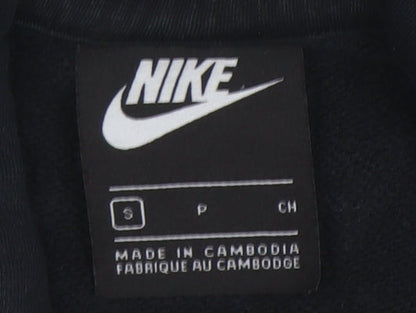 Nike Men's Black Pullover Hoodie Small Logo Sweatshirt