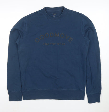 Abercrombie & Fitch Men's Blue L Pullover Logo Sweatshirt