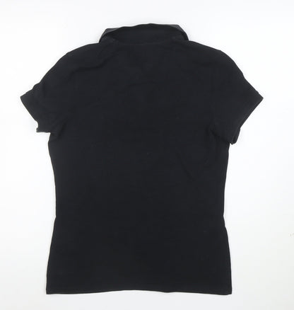 Levi's Women's Black Collared Short Sleeve Polo Shirt Size M