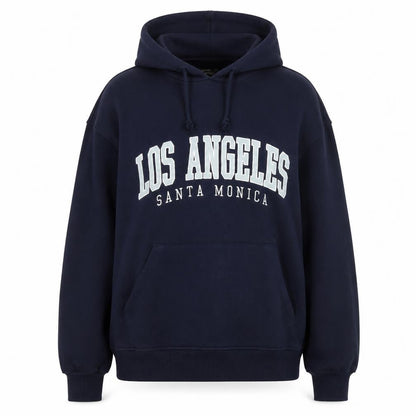 Stradivarius Womens Navy Blue Los Angeles Pullover Hoodie Size M