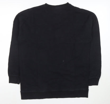 New Look Womens Black Sweatshirt Size S Amour Graphic Pullover