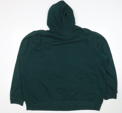 Reebok Unisex Green 2XL Pullover Hoodie Sweatshirt Cotton Blend