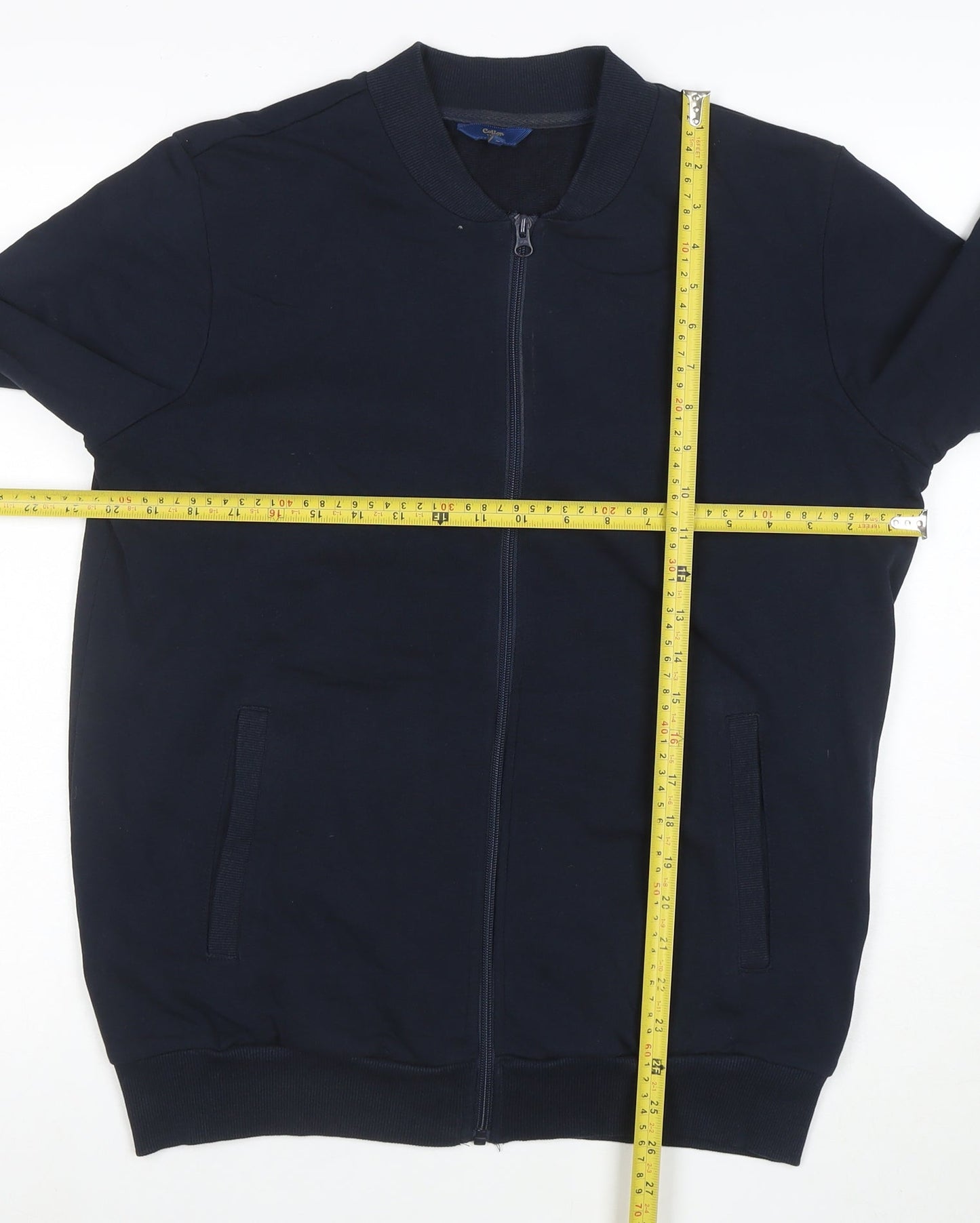 Coton Traders Men's Navy Full Zip Sweatshirt M