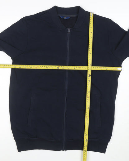 Coton Traders Men's Navy Full Zip Sweatshirt M