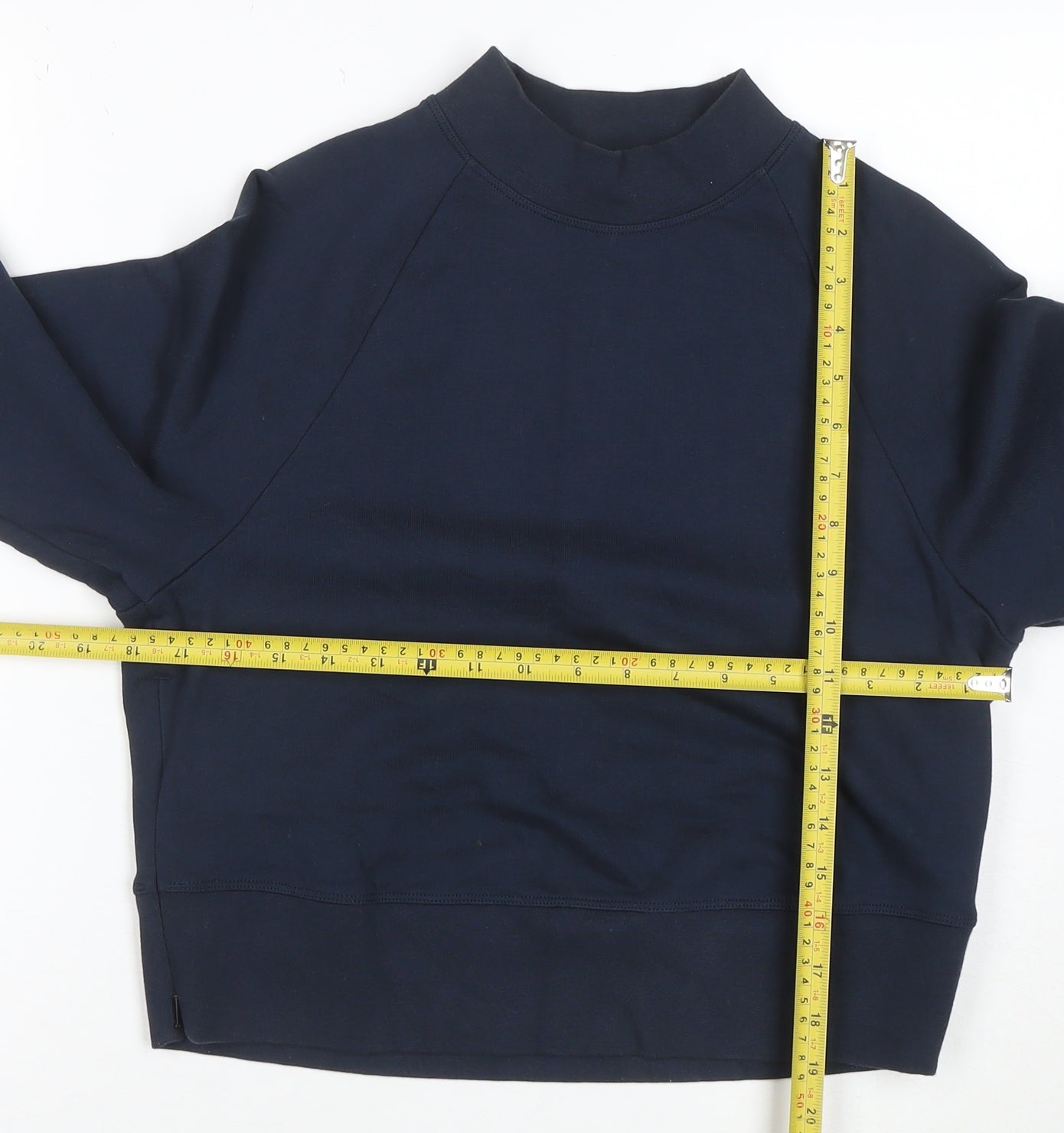 On Running Women's Navy Crew Neck Sweatshirt XS Relaxed Fit