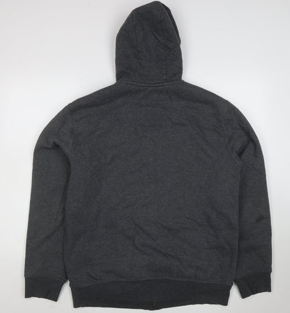 Weatherproof Vintage Men's Grey Full Zip Fleece Lined Hoodie L