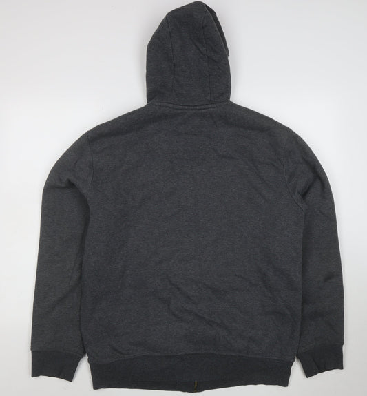 Weatherproof Vintage Men's Grey Full Zip Fleece Lined Hoodie L