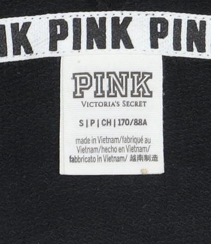 Victoria’s Secret PINK Women’s Black Pullover Hoodie Size M Logo Print