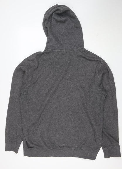 Nike Men’s Grey Full Zip Hoodie L Regular Fit Fleece Sweatshirt