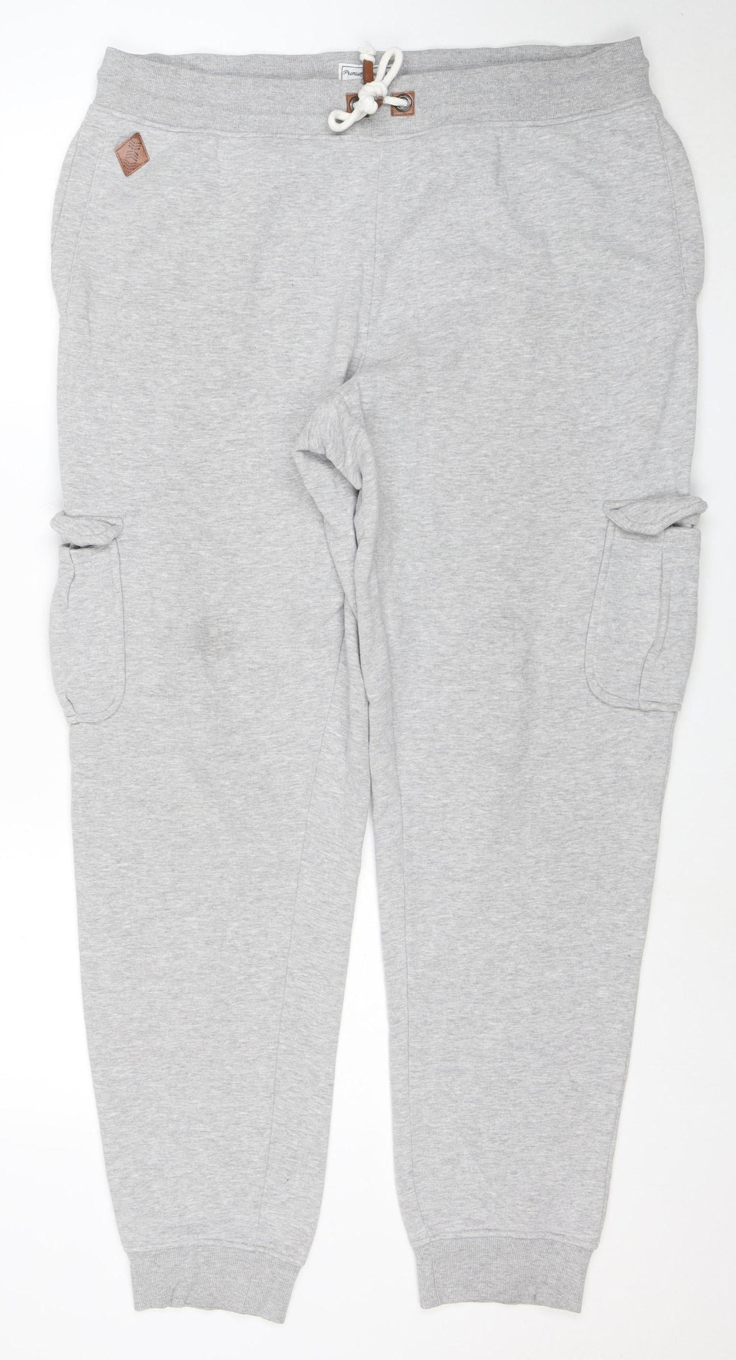 Livergy Men's Grey Jogger Sweatpants L Regular Fit with Pockets