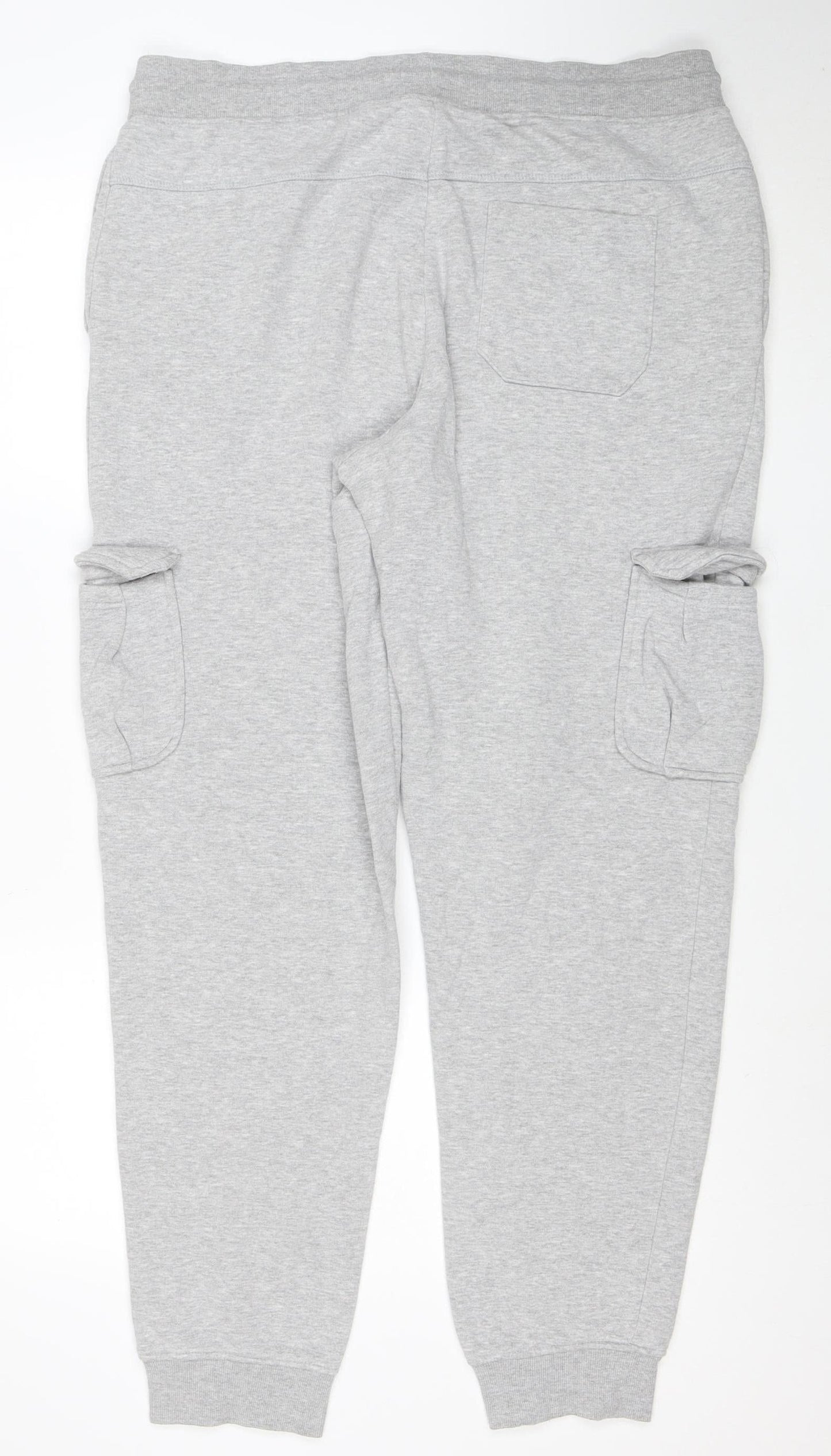 Livergy Men's Grey Jogger Sweatpants L Regular Fit with Pockets