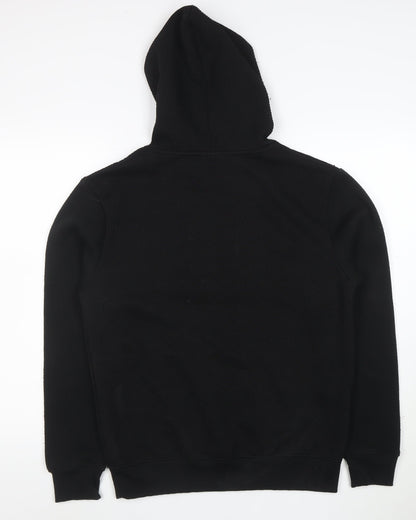 GHG Men's Black Pullover Hoodie S Hooded Kangaroo Pocket Logo