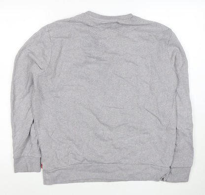 Levi's Men's Grey Logo Crew Neck Sweatshirt Size M