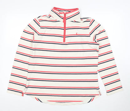 Joules Womens Multicoloured Striped Long Sleeve Cotton Polo Top UK 14