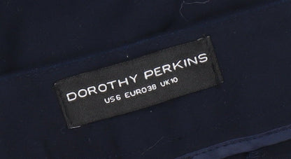 Dorothy Perkins Women’s Blue Slim Chino Trousers Size 10 Stretch Cotton