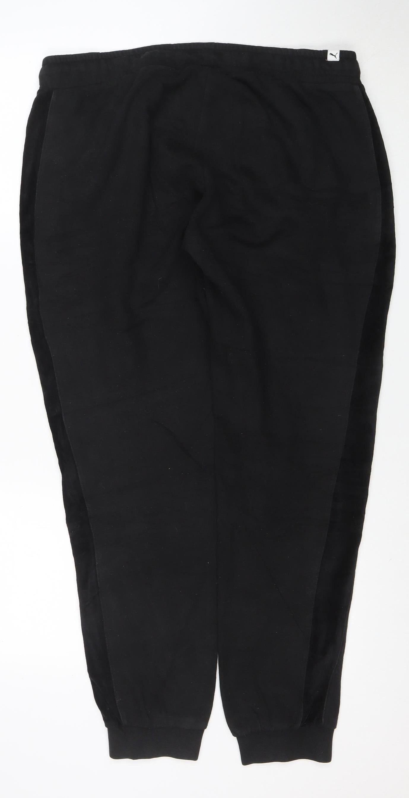 Puma Women Black XL Jogger Activewear Trousers with Drawstring Waist