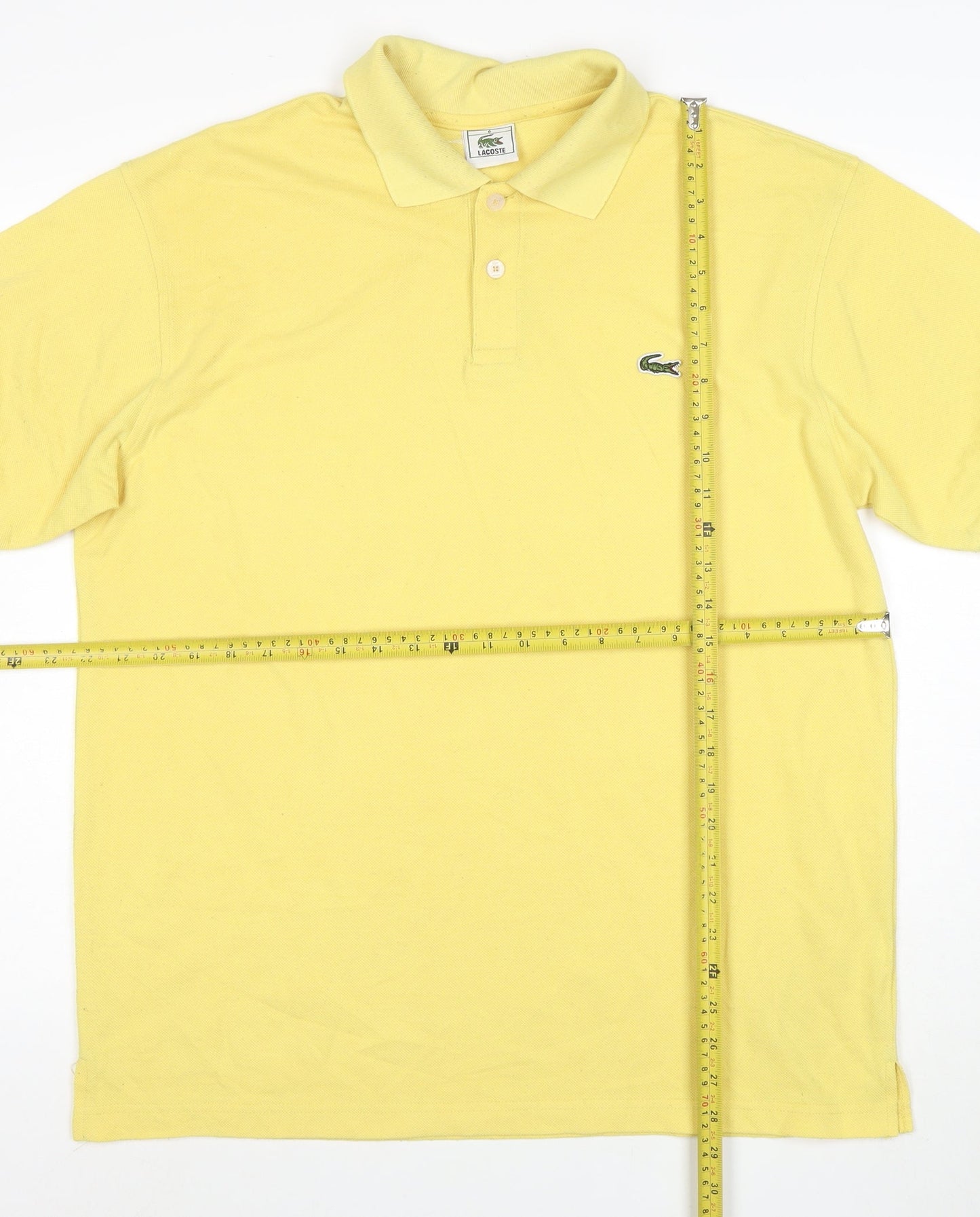 Lacoste Men's Yellow Cotton Polo Shirt XL Classic Fit