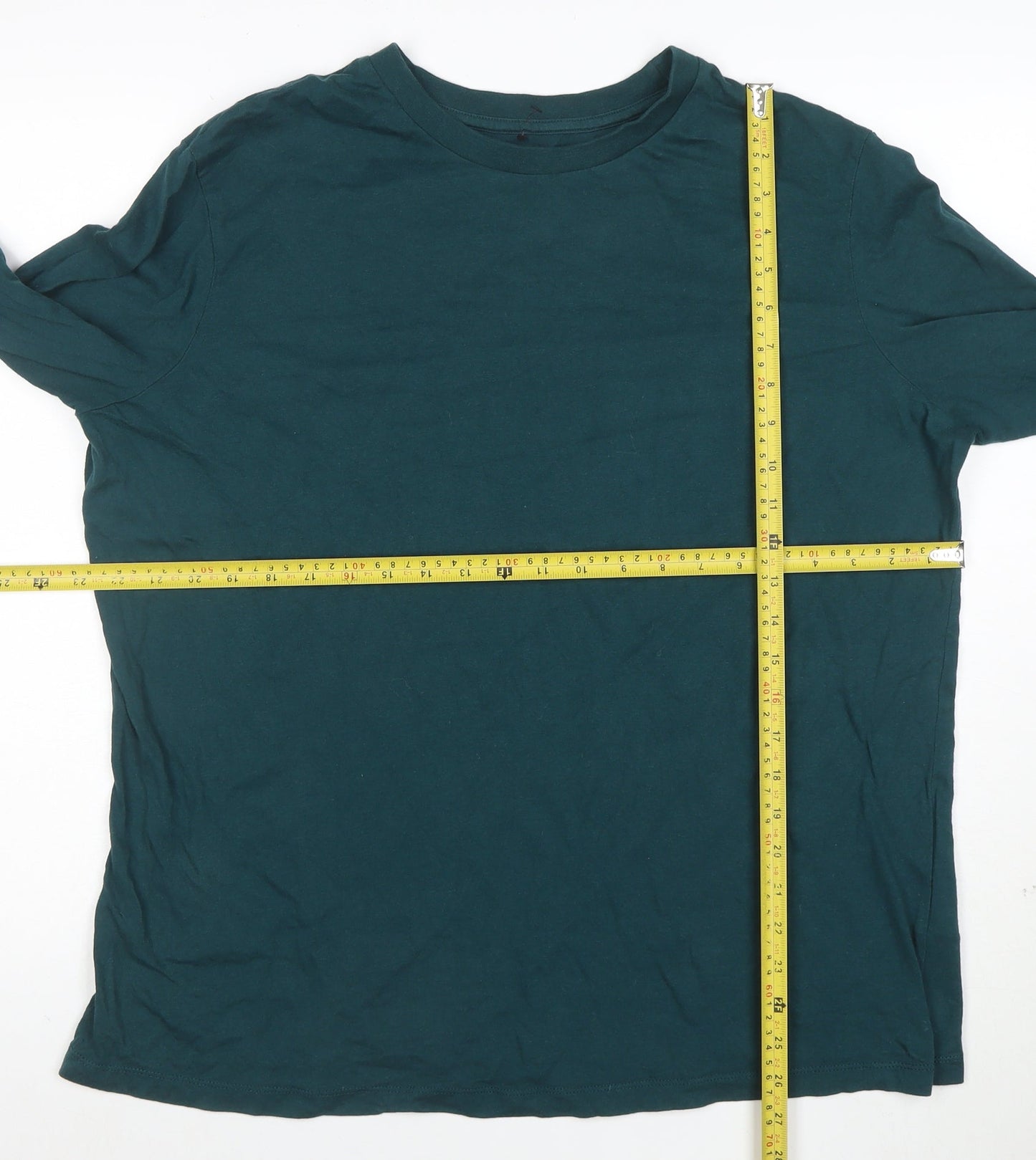 Capsule Women’s Teal Long Sleeve Basic T-Shirt Size 20 Cotton Comfort Fit