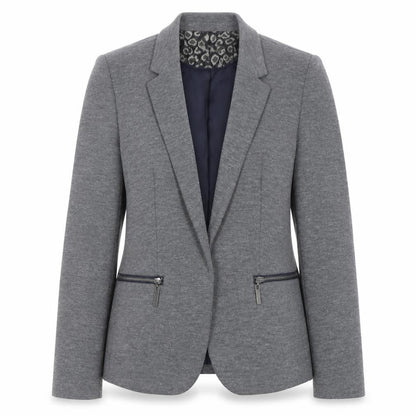 Next Women Grey Size 10 Tailored Suit Jacket Blazer Classic Fit