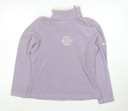 Dare 2b Womens Lilac Fleece 1/4 Zip Pullover Size 12 Snowwear Top