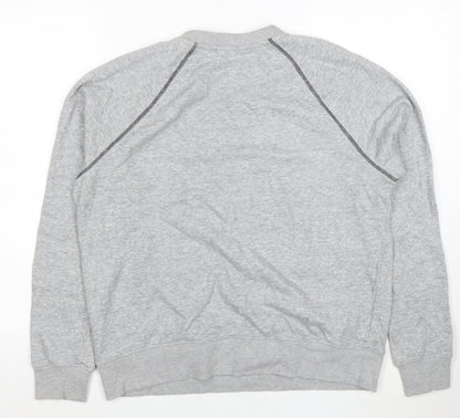 FILA Men's Grey L Pullover Sweatshirt Crew Neck Sports Jumper