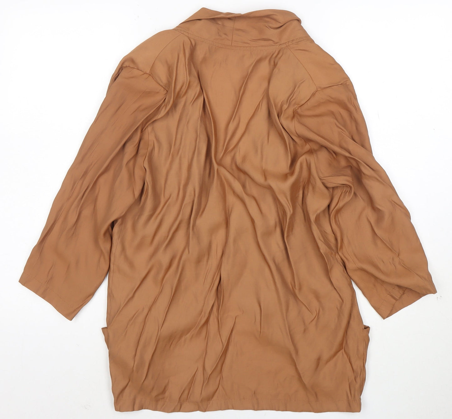 Hearts & Bows Women Brown Size 12 Relaxed Mid-Length Open Jacket