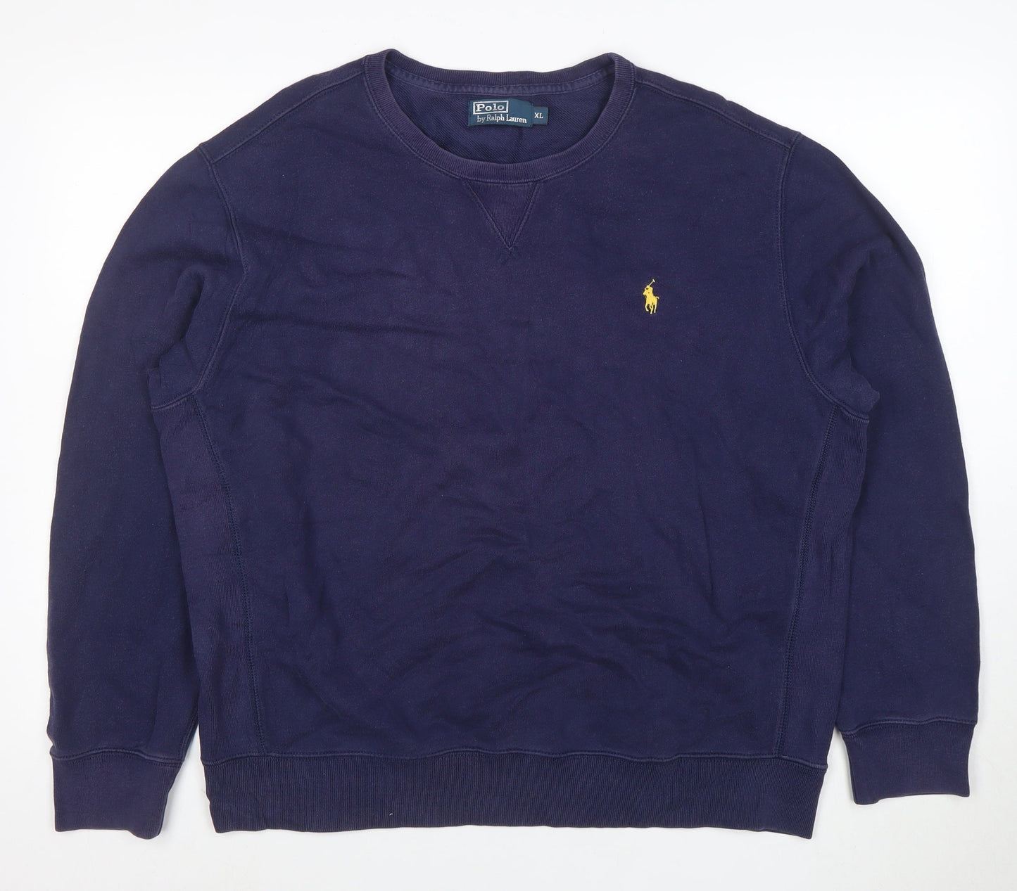 Ralph Lauren Men's Blue XL Crew Neck Cotton Sweatshirt