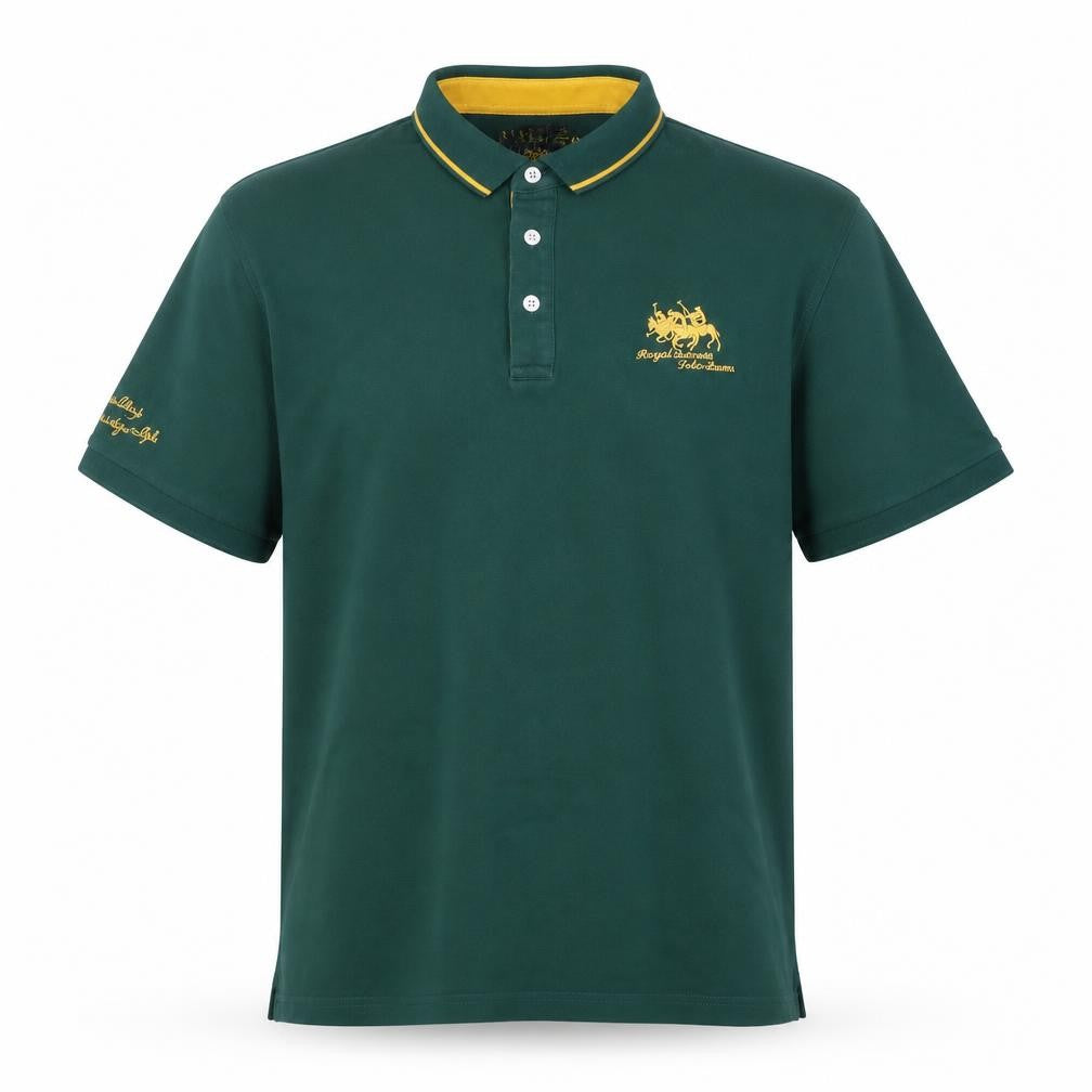 SPE Men's Green 2XL Polo Shirt Royal National Embroidered Cotton