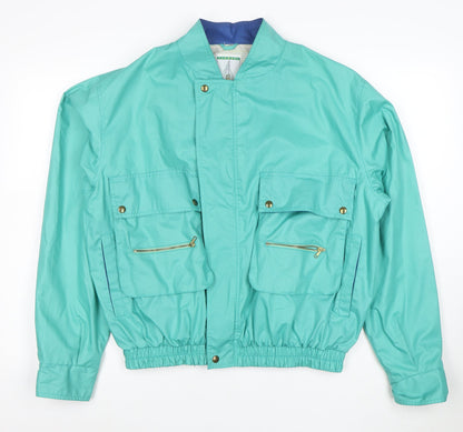 Martini’s Evolution Women’s Green Bomber Jacket Size 20 Retro Style