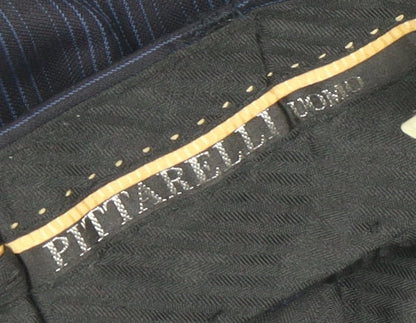 Pittarelli Uomo Men's Blue Striped Dress Pants 30R Regular Fit