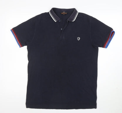 Ben Sherman Men's Black Cotton Polo Shirt M Classic Fit