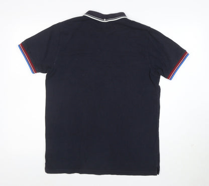 Ben Sherman Men's Black Cotton Polo Shirt M Classic Fit