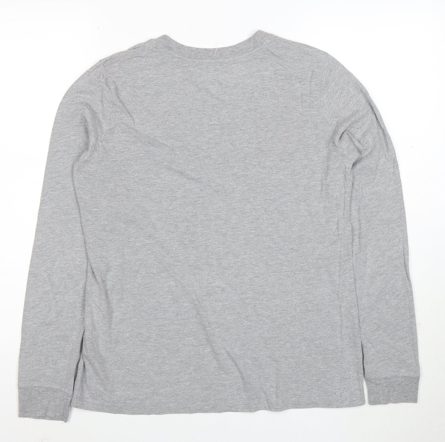 Nike Men's Grey Long Sleeve 'Born To Hoop' Sports T-Shirt Size M