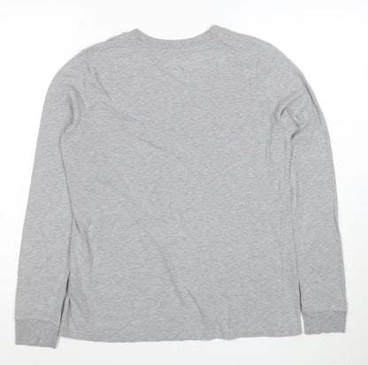 Nike Men's Grey Long Sleeve 'Born To Hoop' Sports T-Shirt Size M