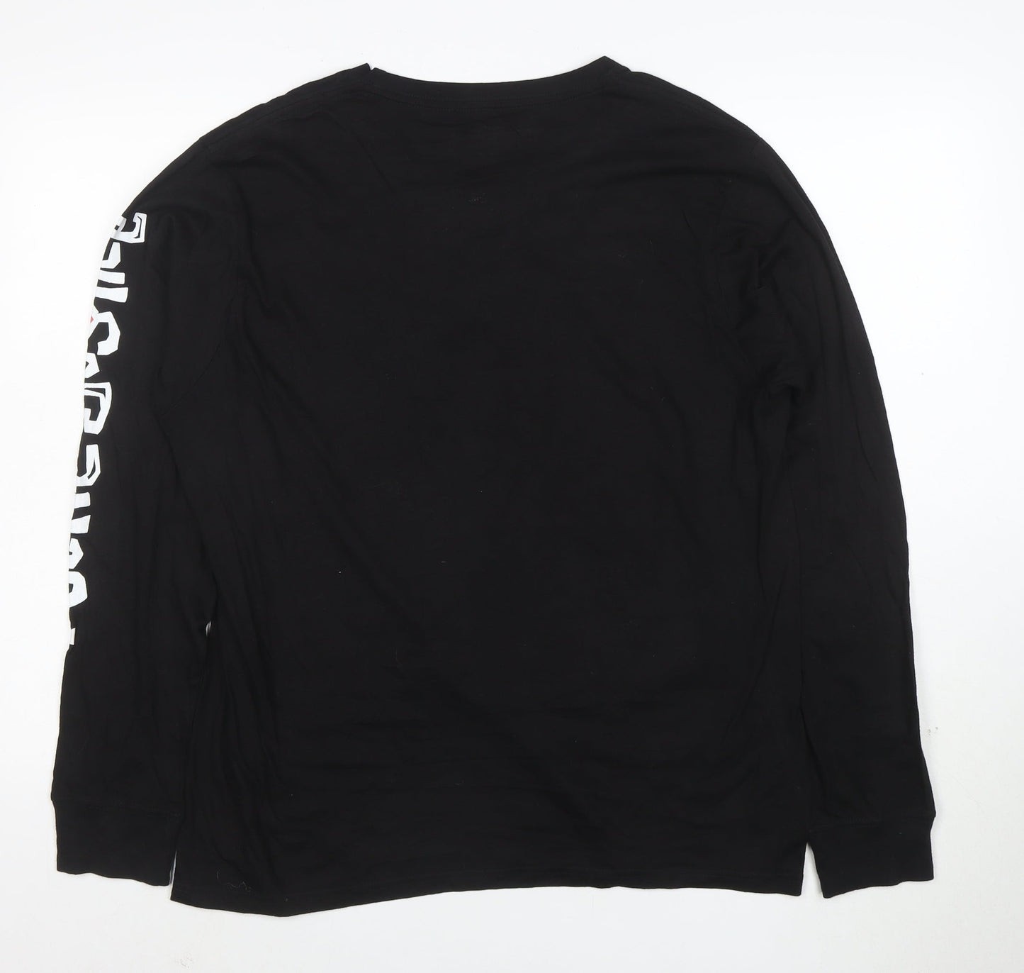 Poetic Justice Men’s Black Long Sleeve Graphic T-Shirt Size L