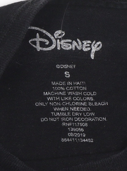 Disney Men's Black Mickey Mouse Long Sleeve Graphic T-Shirt Size S