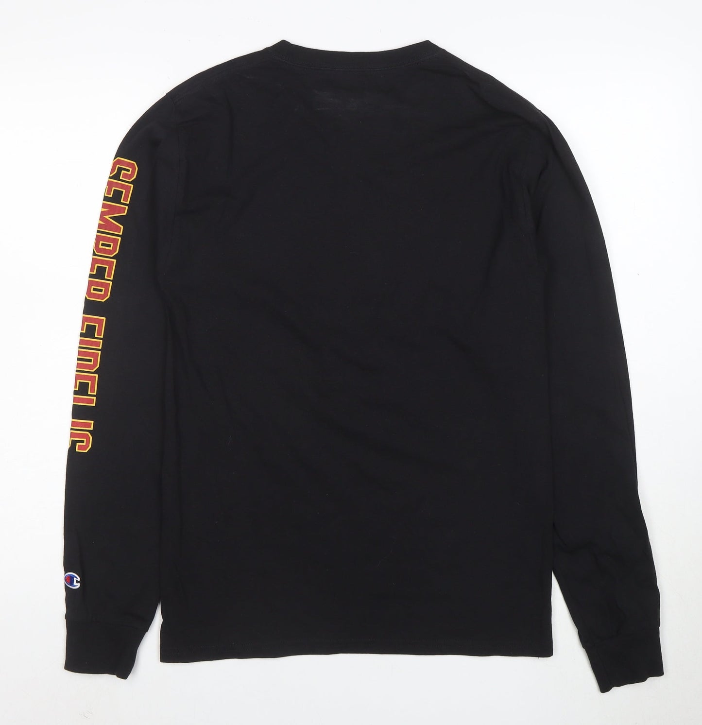Champion Men's Black Marine Corps Long Sleeve T-Shirt Size S