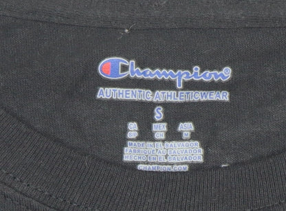 Champion Men's Black Marine Corps Long Sleeve T-Shirt Size S
