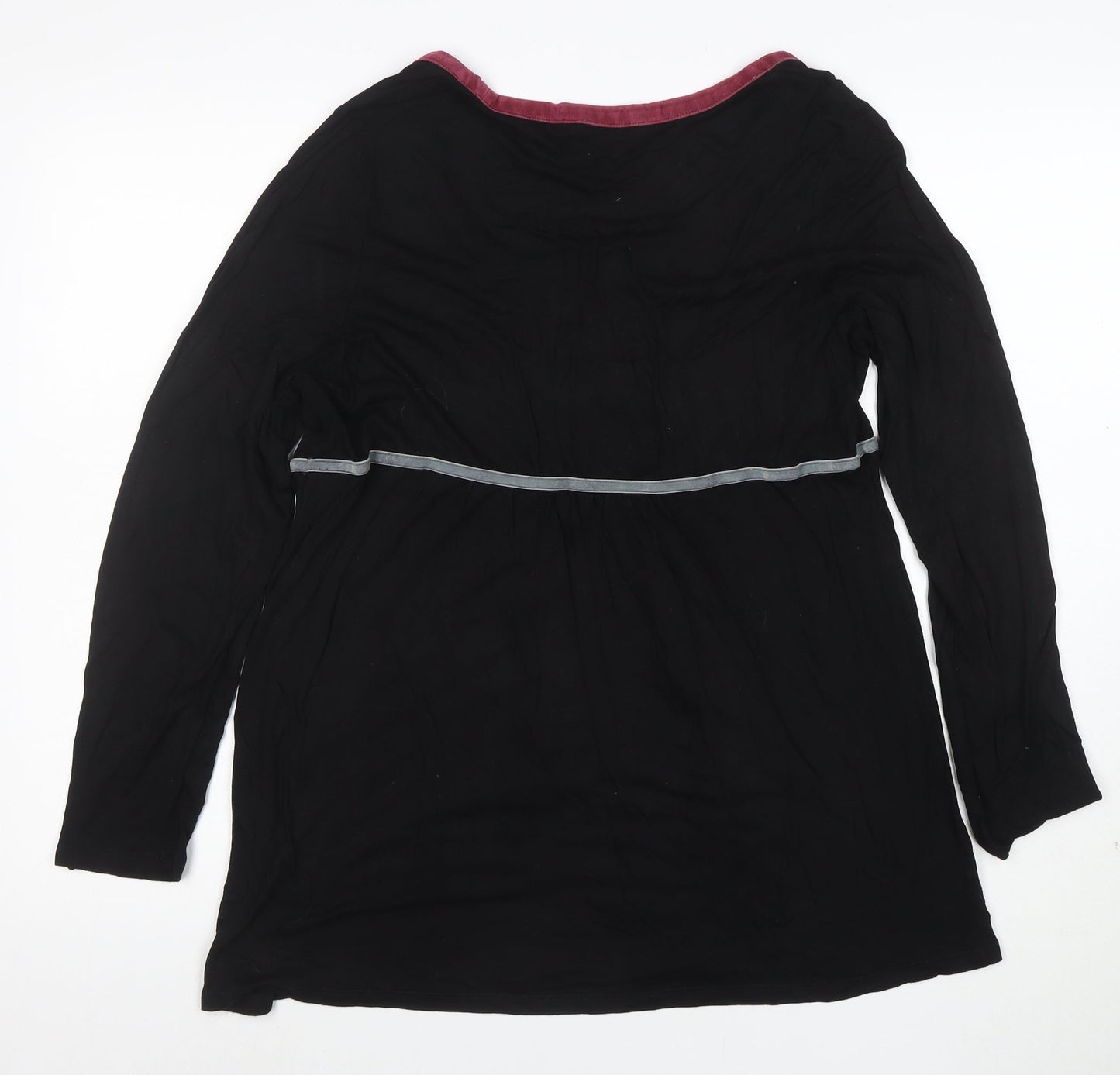 Boden Womens Black Long Sleeve Tunic Blouse Size 18