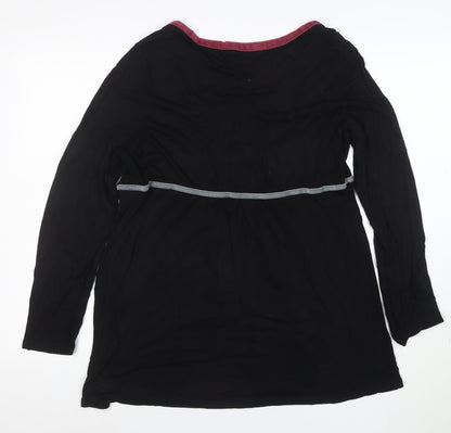 Boden Womens Black Long Sleeve Tunic Blouse Size 18