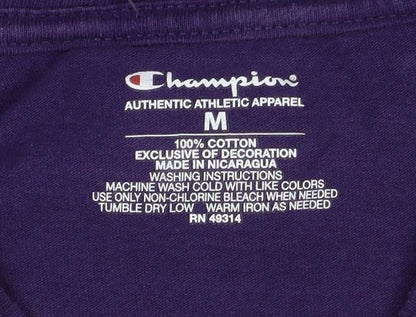 Champion Men's Purple Furman University Long Sleeve T-Shirt Size M
