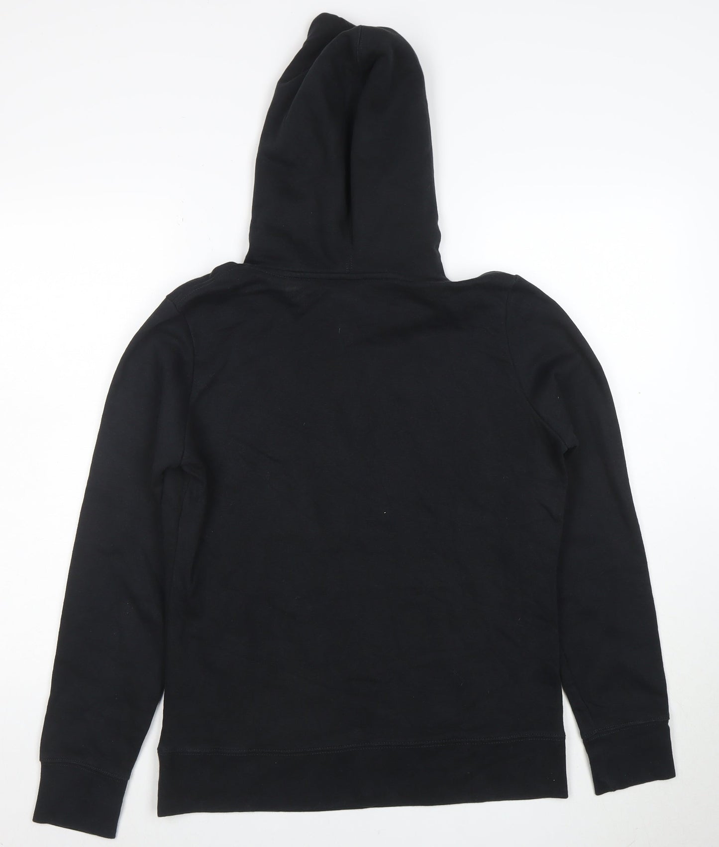 The North Face Womens Black Medium Pullover Hoodie Graphic Logo Cotton Blend