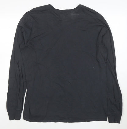Nike Men's Black Long Sleeve Athletic Graphic T-Shirt Size L
