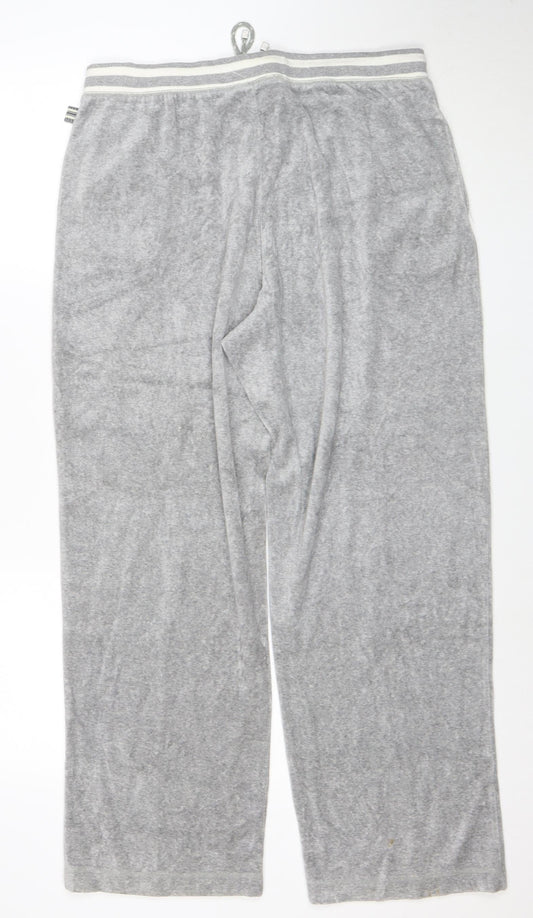 Liz Claiborne Women Petite Grey Cotton Blend Sweatpants L